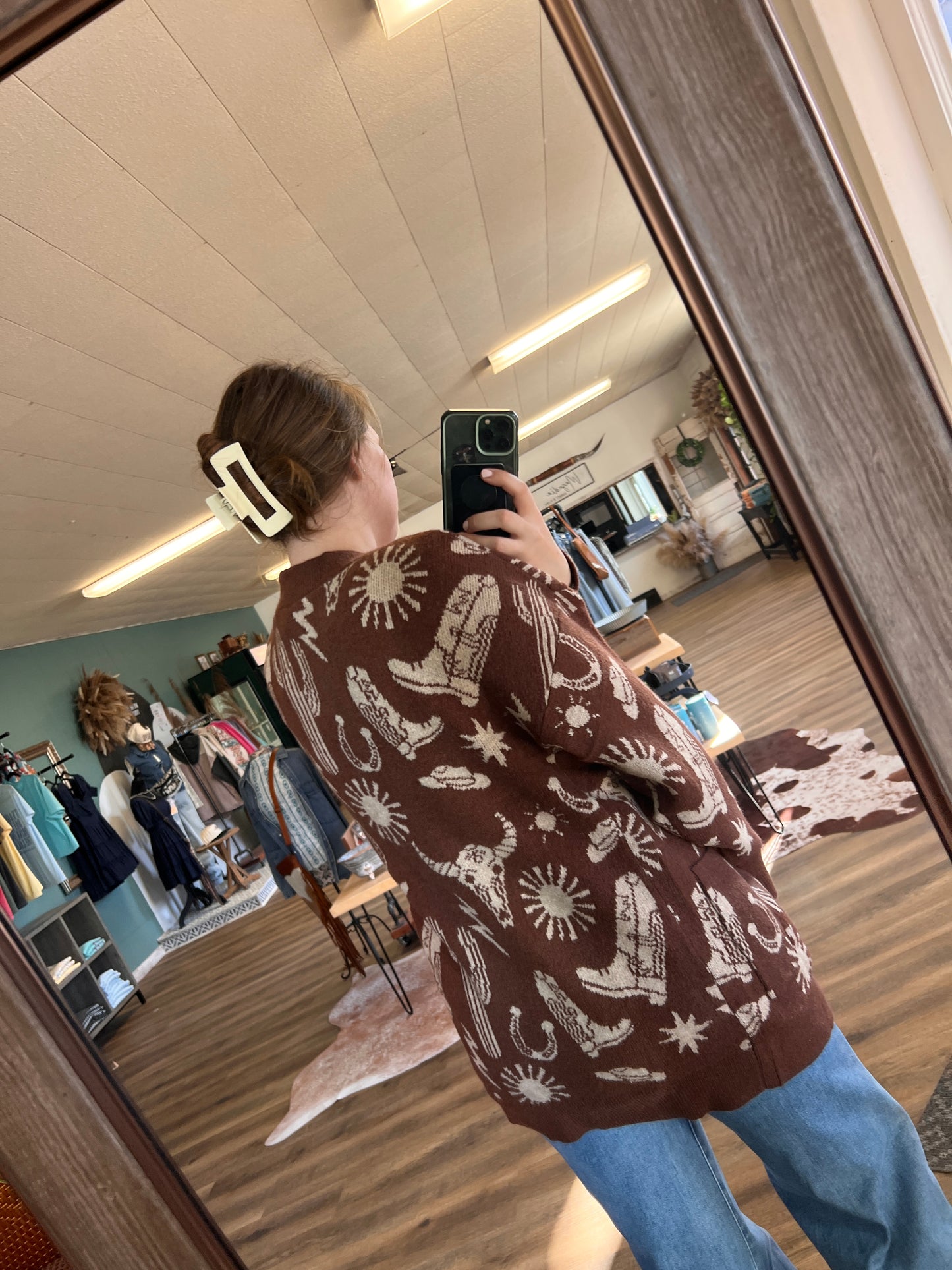 Desert Drift Cardigan - Chocolate Brown
