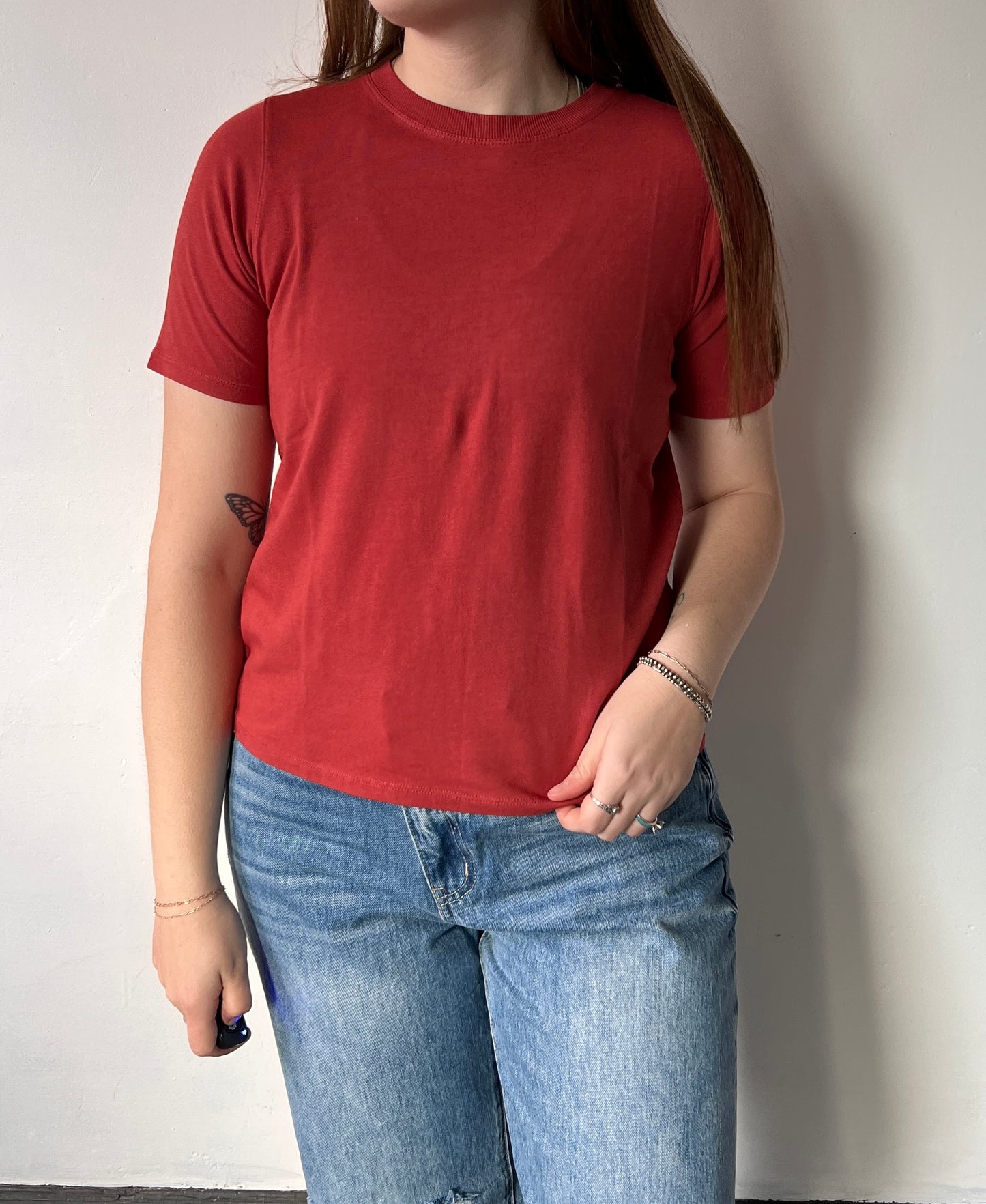 Classic Boxy Tee - Red Pear