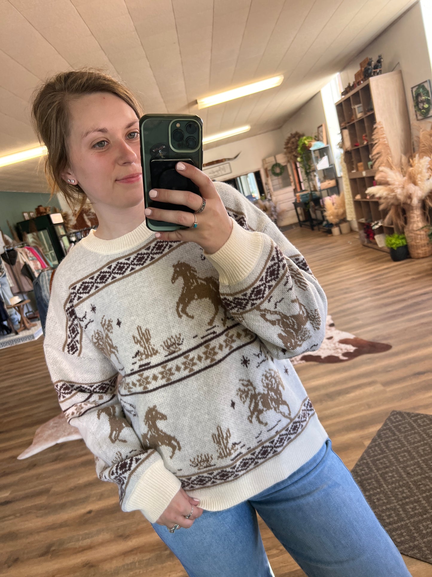 Dusty Trail Sweater - Natural