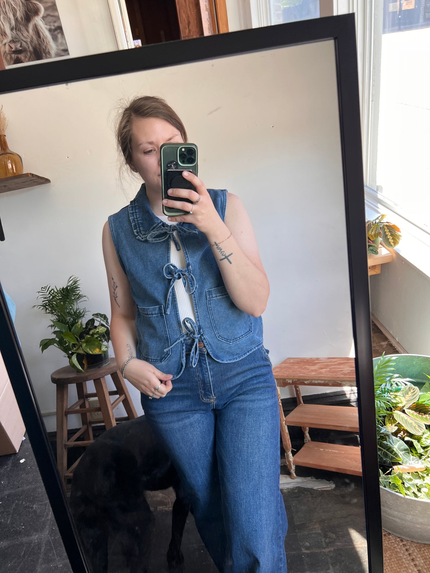 Wild West Tie Denim Vest