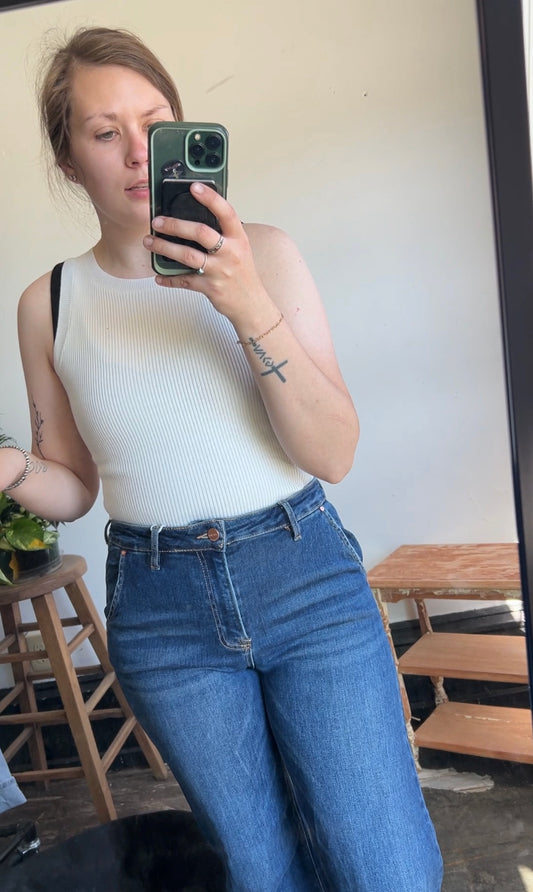 How It Goes Sweater Tank Top - White