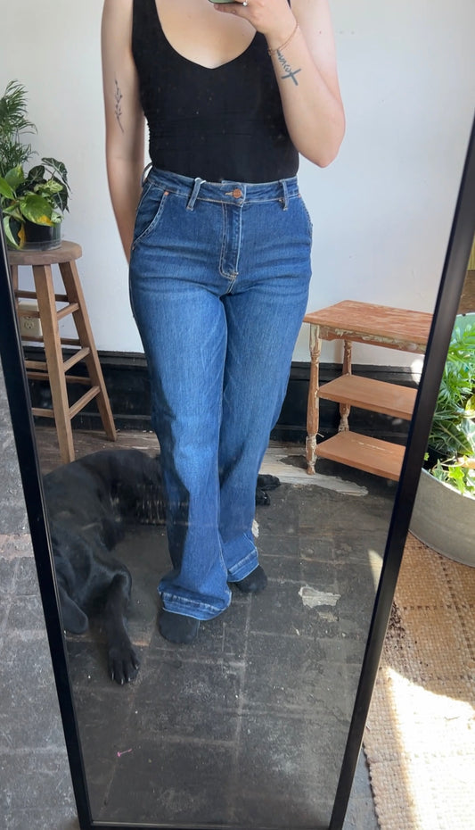 PLUS: Risen - Wide Leg Slanted Pocket Denim