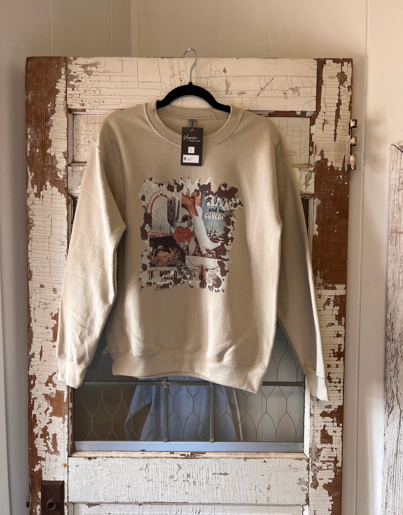 Cowgirl Collage Crewneck